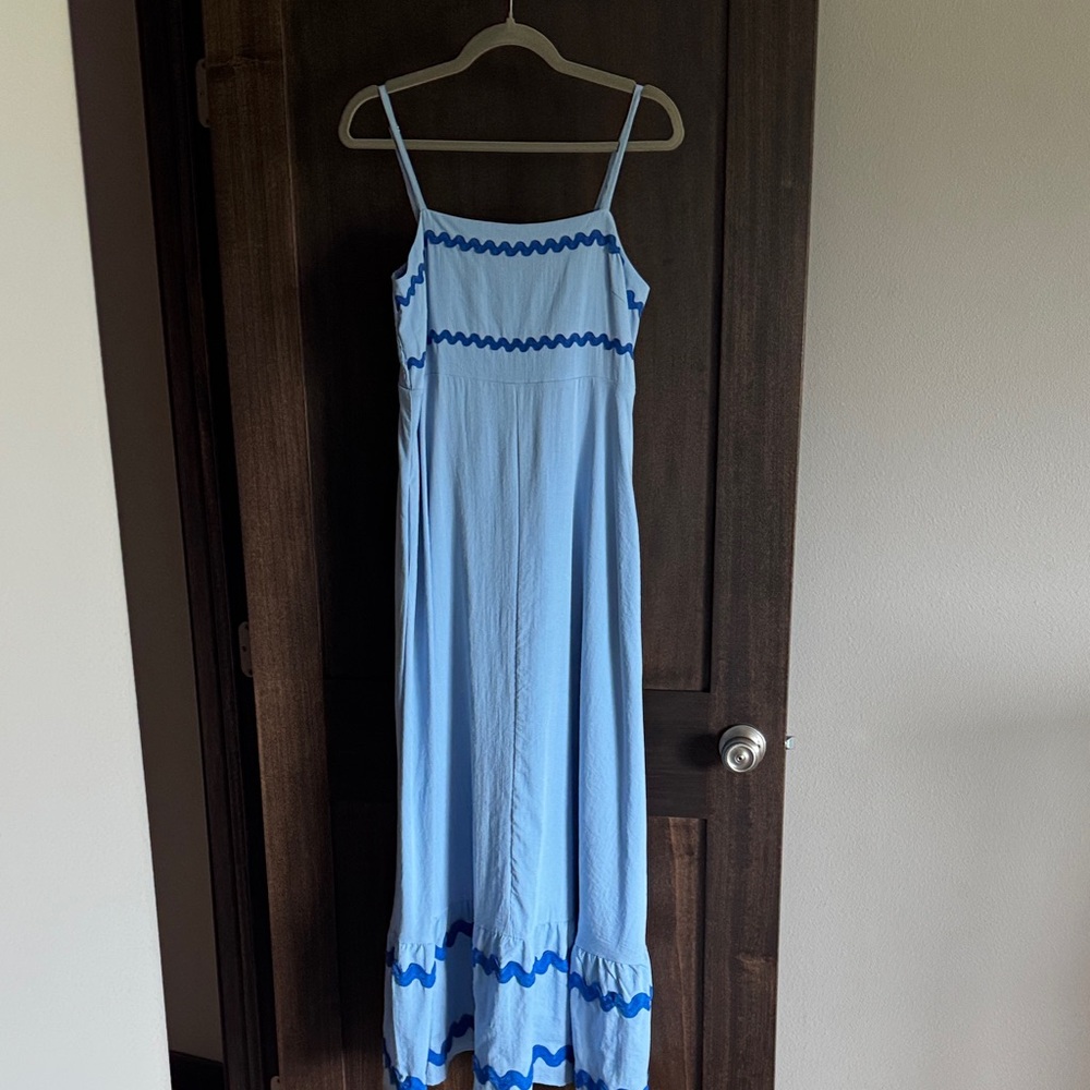 PrettyGarden Elegant Blue Maxi Dress